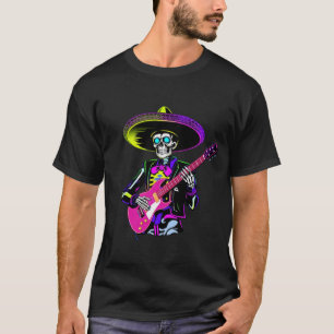 Neon-Skelett-Gitarrist Halloween T-Shirt