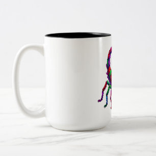 Neon Skorpion-Ausbruch Zweifarbige Tasse