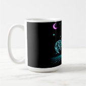 Neon Skorpion Synthwave – Elektrischer Stich Retro Kaffeetasse (Links)