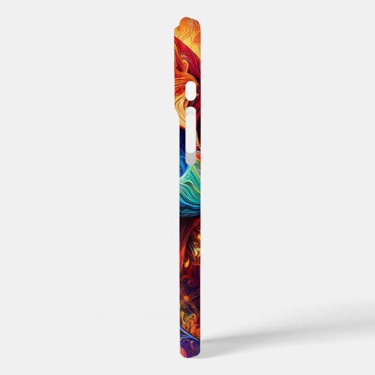 Neon Skull Art Psychedelic Phone Case (Rückseite / Links)