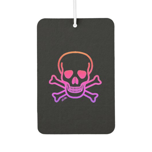 Neon Skull Black Car Lufterfrischer (Vorderseite)