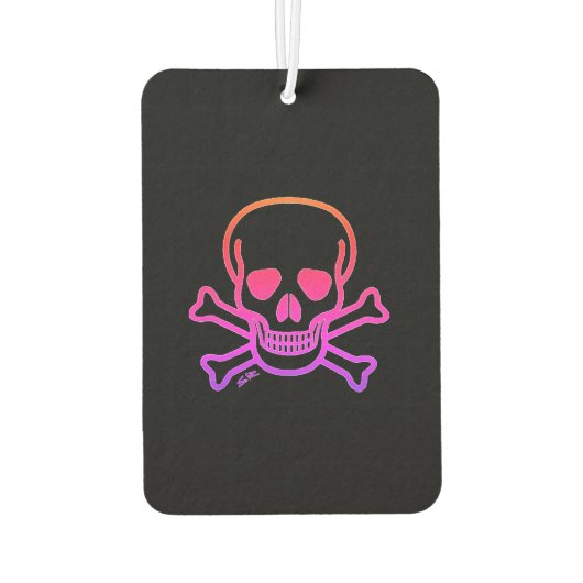 Neon Skull Black Car Lufterfrischer (Rückseite)
