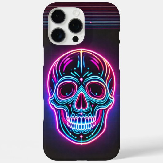 Neon Skull Case-Mate iPhone Hülle (Rückseite)