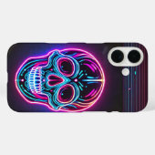 Neon Skull Case-Mate iPhone Hülle (Rückseite (Horizontal))