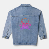 Neon Skull Damen Denim Jacke (Rückseite)