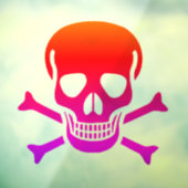 Neon Skull Fensterkleber vorne Fensteraufkleber (Blatt 3)