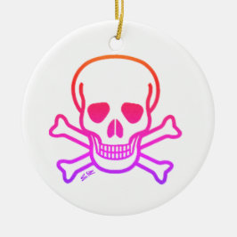 Neon Skull Keramik Keramik Ornament