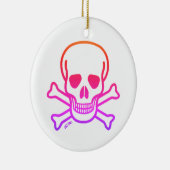 Neon Skull Keramik Ornament (Rechts)