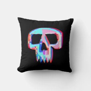 Neon Skull Kissen