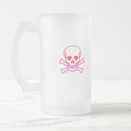 Neon Skull mattierte Tasse (Links)