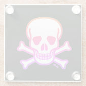 Neon Skull n Knochen Untersetzer (Rückseite)