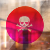 Neon Skull Neon, rundes Fensterheber, Rückenstange Fensteraufkleber (Blatt 2)