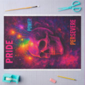 Neon Skull Pride, Power, Beharrlichkeit Seidenpapier (Basteln)