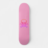 Neon Skull rosa Skateboard (Vorne)
