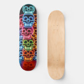 Neon Skull Stack Skateboard (Vorderseite)