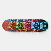 Neon Skull Stack Skateboard (Horizontal)