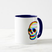 Neon Skull Trendy Moderne Kunst - Illustration Tasse (VorderseiteRechts)