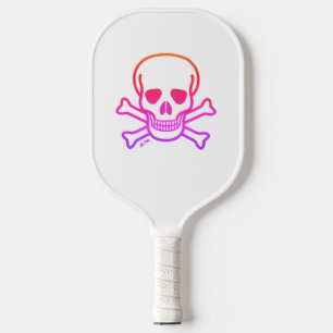 Neon Skull Weißpaddel Pickleball Schläger