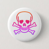 Neon Skull White-Taste Button (Vorderseite)
