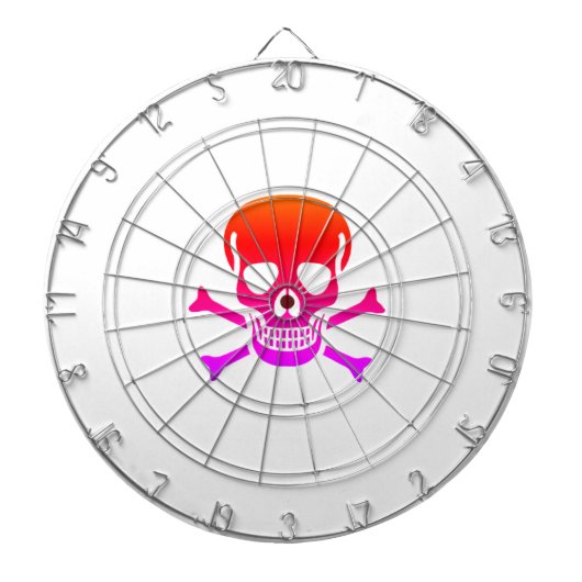 Neon Skull Whiteboard Dartscheibe (vorne)