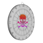 Neon Skull Whiteboard Dartscheibe (Vorderseite Links)