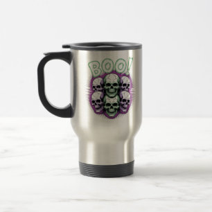 Neon Skulls BOO! Glühende Halloween-Tasse Reisebecher
