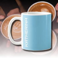 Neon Sky Blue Solid Color | Klassisches Personalis