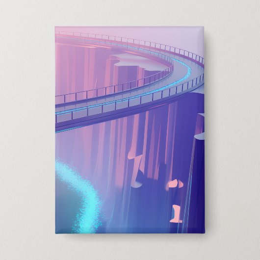 Neon Skybridge Dreamscape Button (Vorderseite)