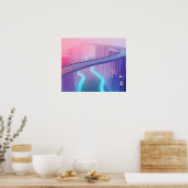 Neon Skybridge Dreamscape Poster (Küche)