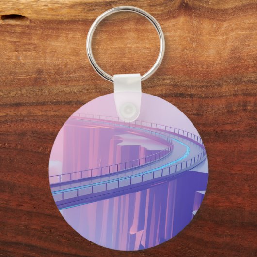 Neon Skybridge Dreamscape Schlüsselanhänger (Vorderseite)