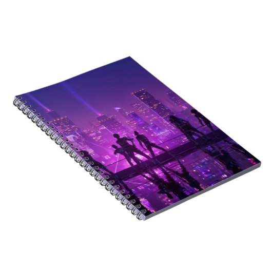 Neon Skyline Dance Crew Notebook Notizblock (Rechte Seite)