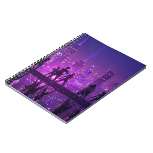 Neon Skyline Dance Crew Notebook Notizblock (Linke Seite)