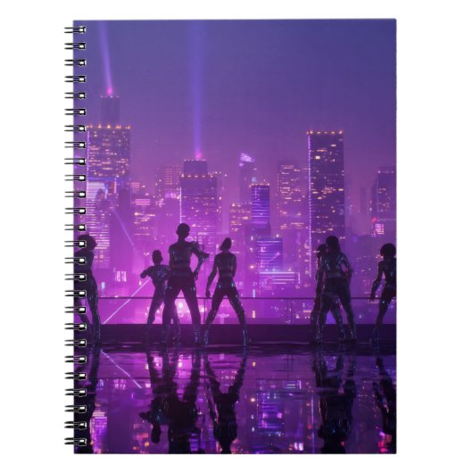 Neon Skyline Dance Crew Notebook Notizblock (Vorderseite)