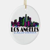 Neon-Skyline Los Angeless Kalifornien Keramik Ornament (Rechts)
