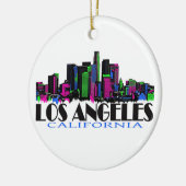 Neon-Skyline Los Angeless Kalifornien Keramik Ornament (Links)