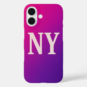 Neon Skyline NY - Bold & Chic iPhone 16 Hülle