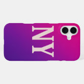 Neon Skyline NY – Bold & Chic iPhone Hülle (Rückseite (Horizontal))