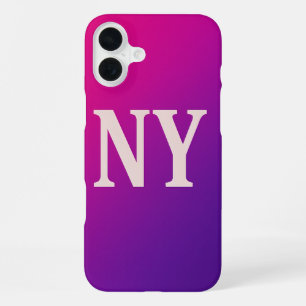 Neon Skyline NY - Bold & Chic iPhone 16 Plus Hülle