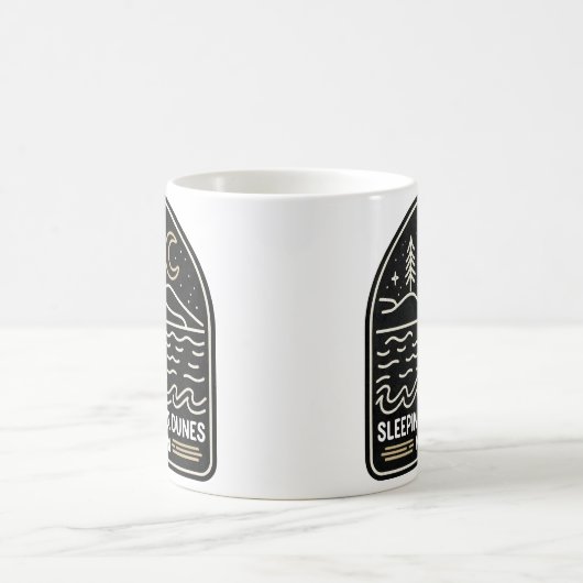 Neon Sleeping Bear Dunes Michigan Kaffeetasse (Mittel)