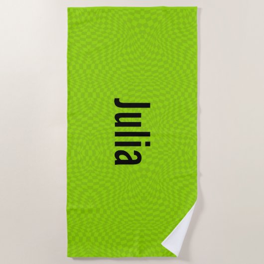 Neon Slime Green Summer Bachelorette Brautparty Strandtuch (Vorderseite)