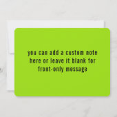 Neon Slime Green Summer y2k Bridesmaid Vorschlag Karte (Rückseite)