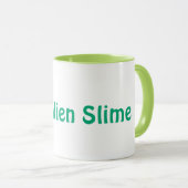 Neon Slime Monster - Coole, graue Alien Design Tasse (VorderseiteRechts)
