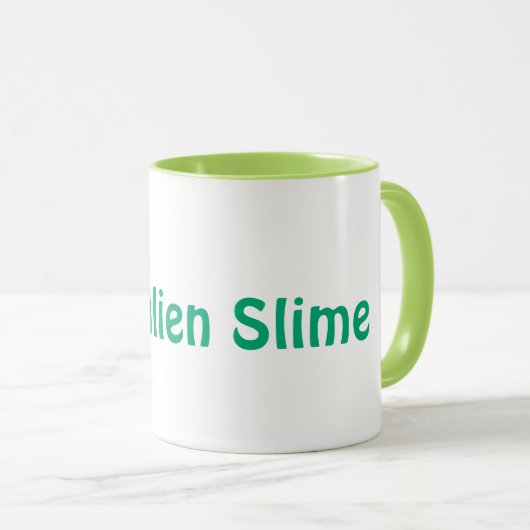 Neon Slime Monster - Coole, graue Alien Design Tasse (VorderseiteRechts)