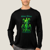 Neon Slime Monster - Coole, graue Alien Design Tri-Blend Shirt (Vorderseite)