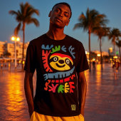 Neon Sloth Art - Pop Dschungel Tierdesign T-Shirt