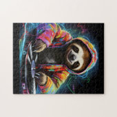 Neon Sloth DJ Retro Cool Puzzle (Horizontal)