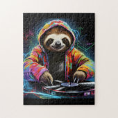 Neon Sloth DJ Retro Cool Puzzle (Vertikal)