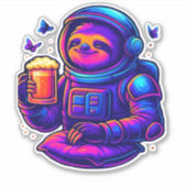 Neon Sloth � Don � nicht beeilen Essential T - Shi Aufkleber (Vorderseite)