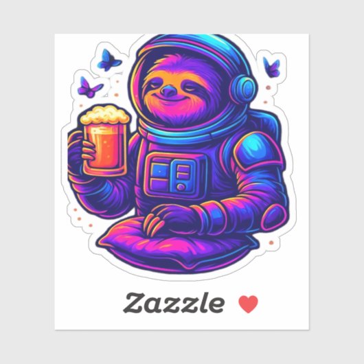 Neon Sloth � Don � nicht beeilen Essential T - Shi Aufkleber (Blatt)