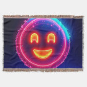 Neon Smile: Bright Happy Glow Design Decke (Vorderseite)
